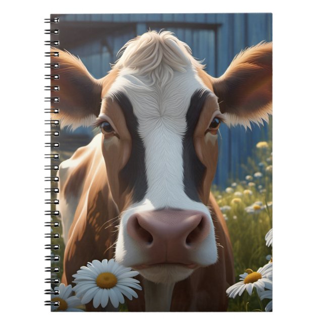 Cuaderno Bloc de notas de Jersey Cow (Frente)