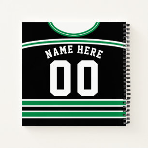 Cuaderno Bloc de notas de Jersey de Hockey sobre Hielo Nomb