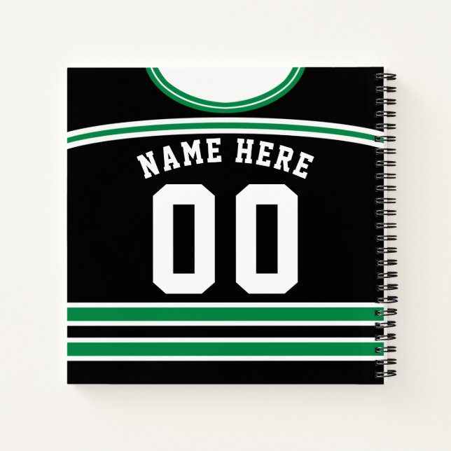 Cuaderno Bloc de notas de Jersey de Hockey sobre Hielo Nomb (Reverso)