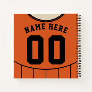 Cuaderno Bloc de notas de Jersey para el fútbol de personal