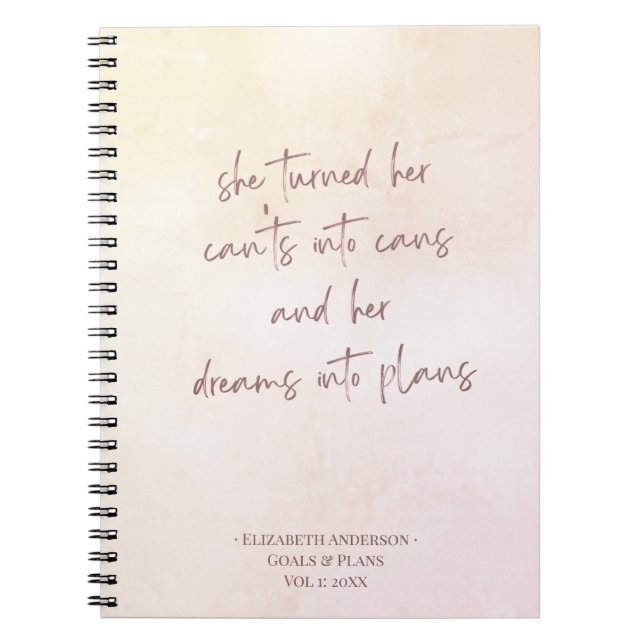 Cuaderno Bloc de notas de juego de monograma Beige (Frente)