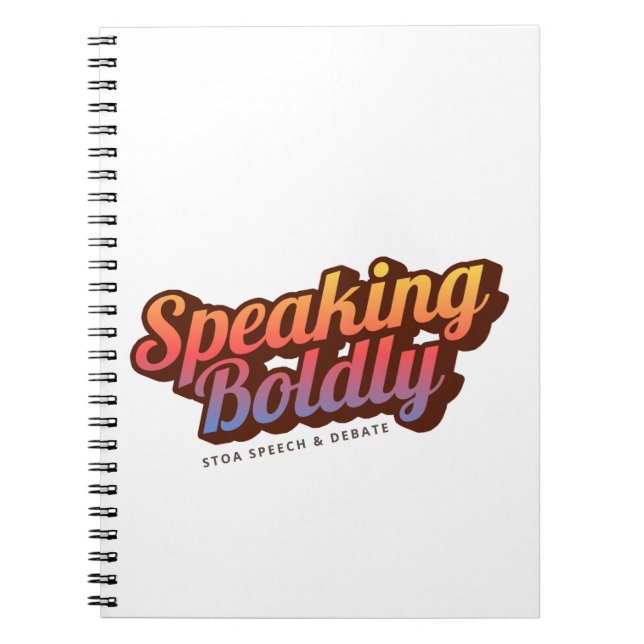 Cuaderno Bloc de notas de juego de palabras audaces (Frente)