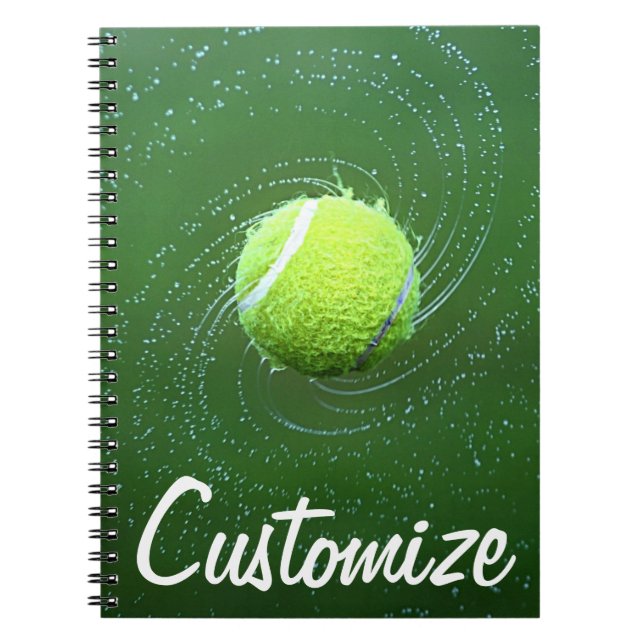 Cuaderno Bloc de notas de jugador de tenis con personalizad (Frente)