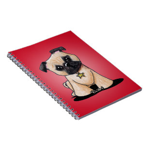 Cuaderno Bloc de notas de KiniArt Pug
