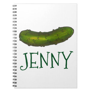 Cuaderno Bloc de notas de Kosher Dill Pickle verde personal