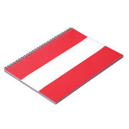 Cuaderno Bloc de notas de la bandera austríaca (Austria)