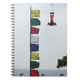 Cuaderno bloc de notas de la bandera de oración