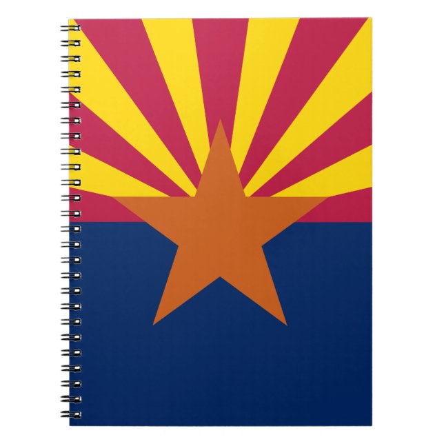 Cuaderno Bloc de notas de la bandera del estado de Arizona (Frente)