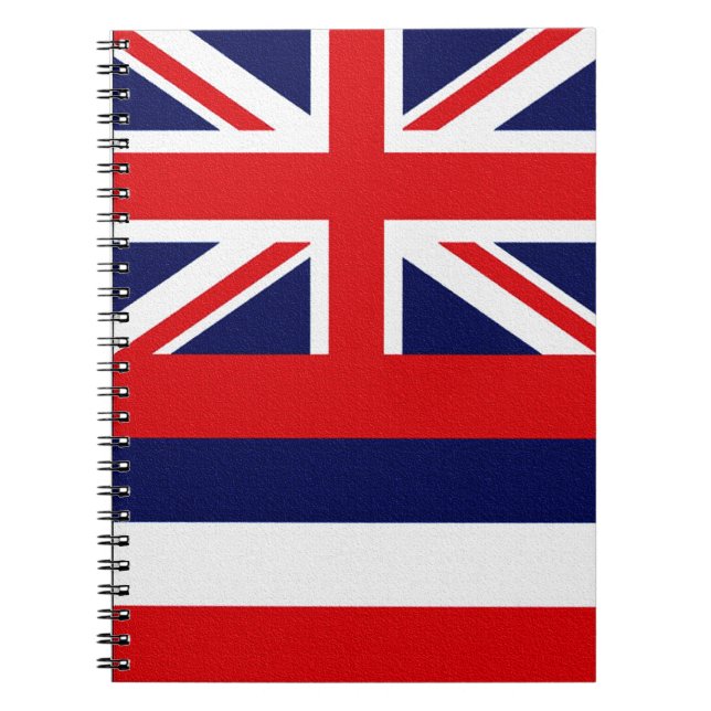 Cuaderno Bloc de notas de la bandera del estado de Hawaii (Frente)
