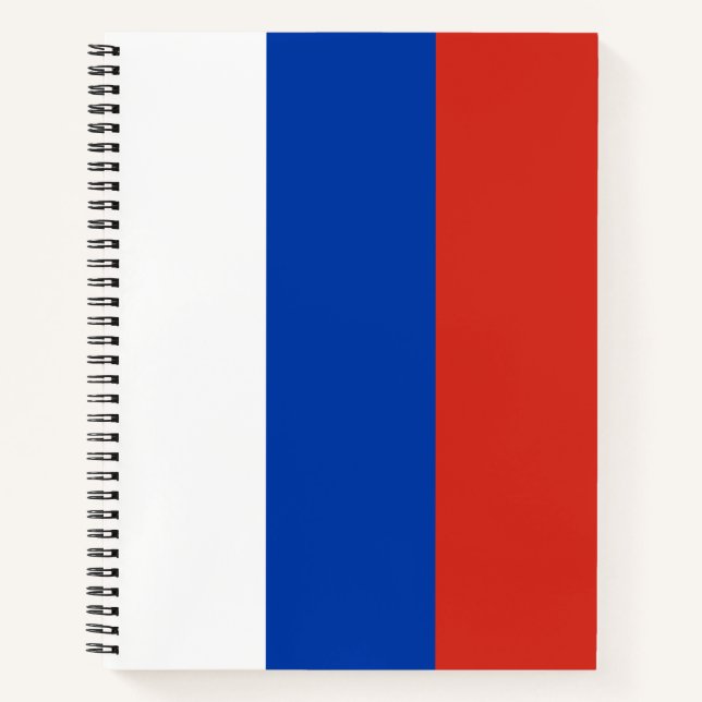 Cuaderno Bloc de notas de la bandera rusa (Rusia) (Anverso)