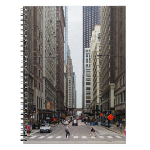 Cuaderno Bloc de notas de la calle Chicago Madison