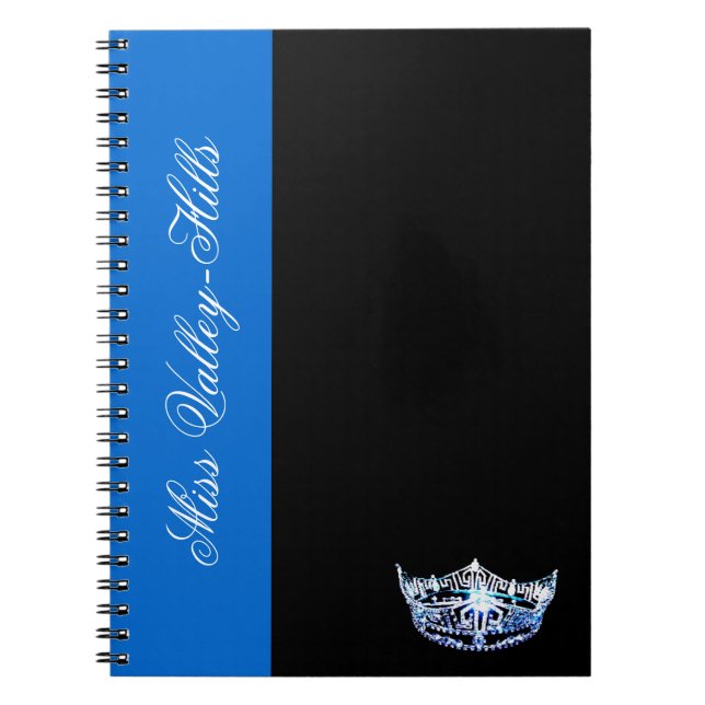 Cuaderno Bloc de notas de la Corona Azul estilo Miss Améric (Frente)