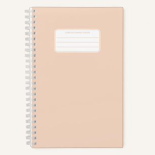 Cuaderno Bloc de notas de la escuela de composición espiral