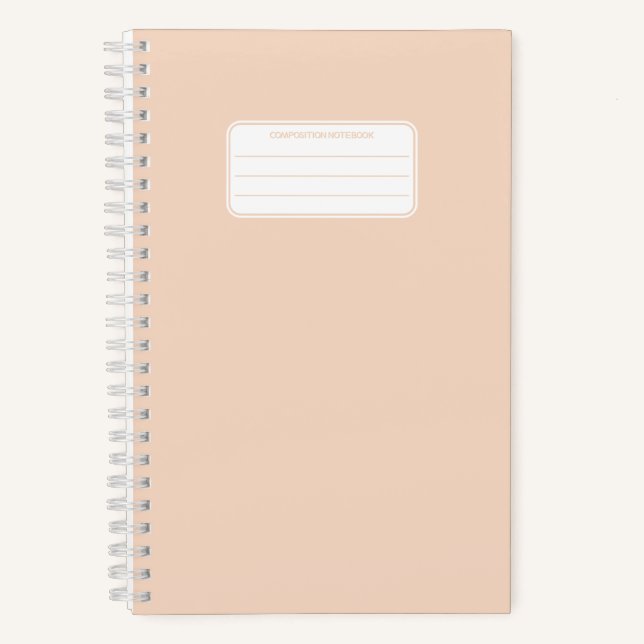 Cuaderno Bloc de notas de la escuela de composición espiral (Anverso)