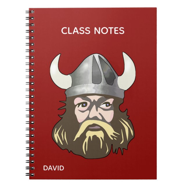 Cuaderno Bloc de notas de la escuela de Personalizado Vikin (Frente)