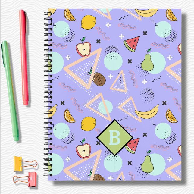 Cuaderno Bloc de notas de la escuela del patrón púrpura Fru (Subido por el creador)