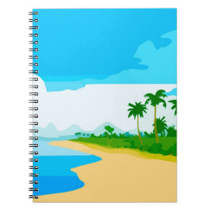 Cuaderno Bloc de notas de la isla tropical