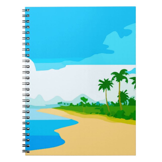 Cuaderno Bloc de notas de la isla tropical (Frente)