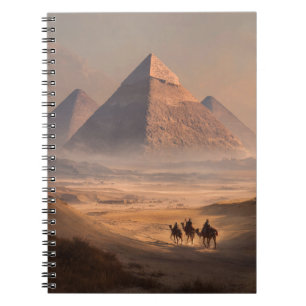 Cuaderno Bloc de notas de la Pirámide de la época del atard