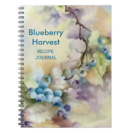 Cuaderno Bloc de notas de la receta de Blueberry