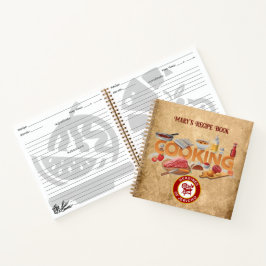 Cuaderno bloc de notas de la receta de HOJ