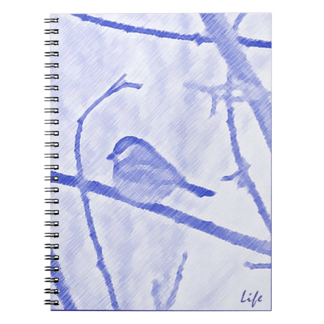 Cuaderno Bloc de notas de la vida de chickadee (Frente)