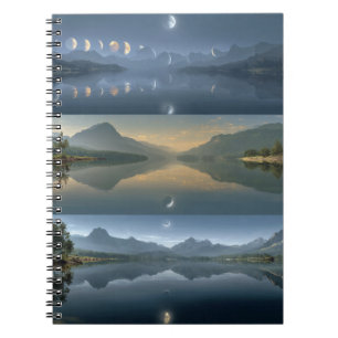 Cuaderno Bloc de notas de laca de montaña para fases lunare