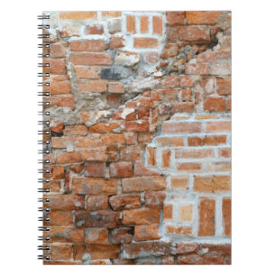Cuaderno Bloc de notas de ladrillo antiguo