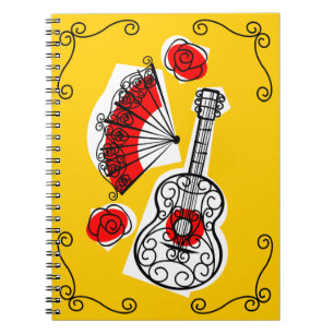 Cuaderno bloc de notas de las esquinas de souvenirs en espa