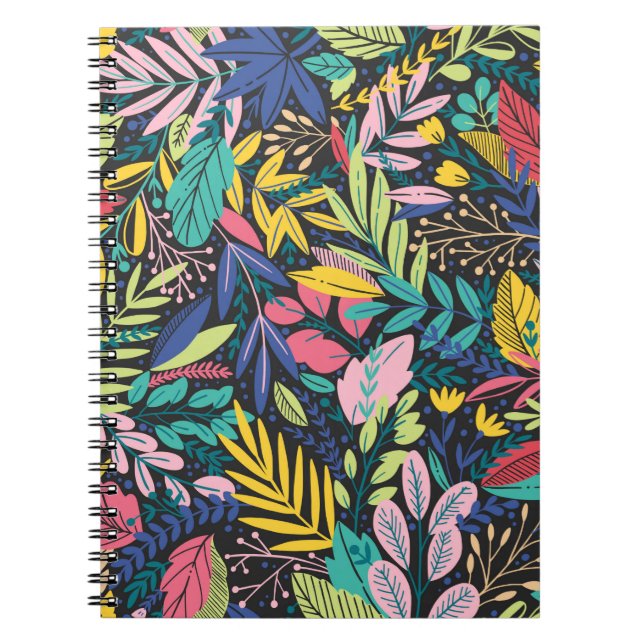 Cuaderno Bloc de notas de las flores de primavera (Frente)