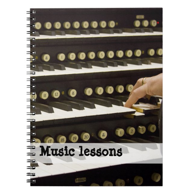 Cuaderno bloc de notas de lecciones de música (Frente)