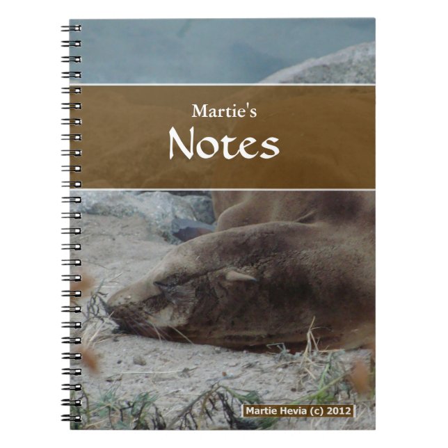 Cuaderno Bloc de notas de león marino (Frente)