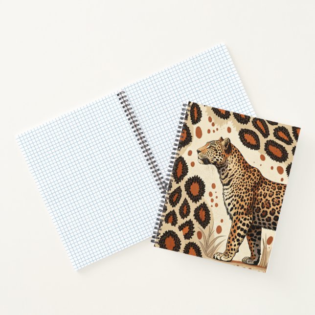 Cuaderno Bloc de notas de leopardo en negrita (Interior)