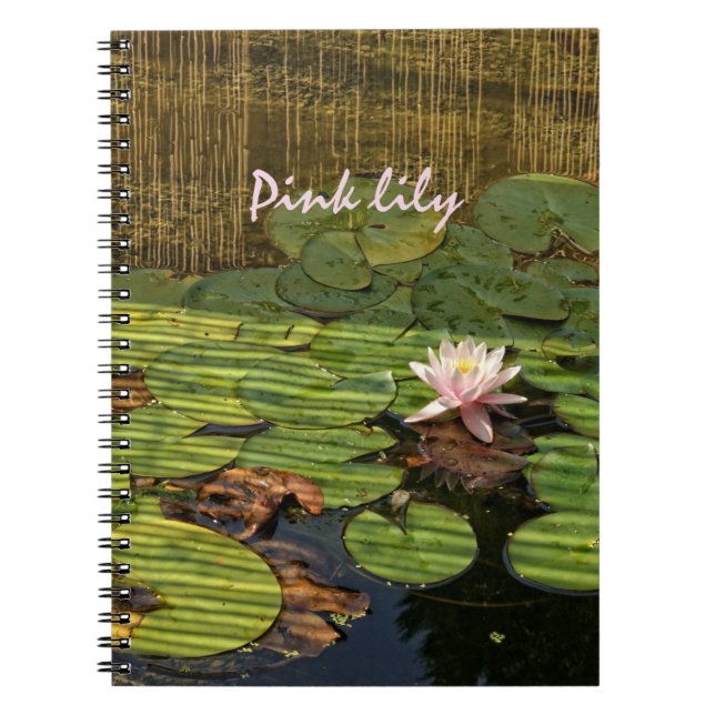 Cuaderno bloc de notas de lirio rosa (Frente)