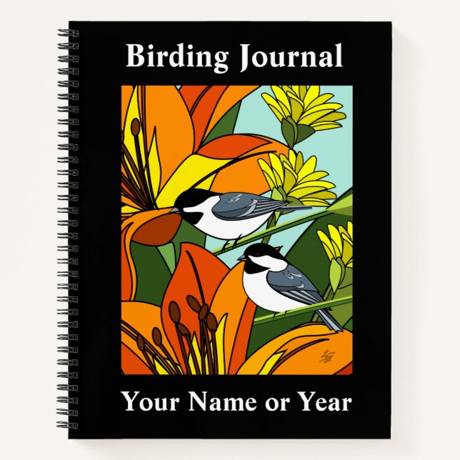Cuaderno bloc de notas de lista de BIrding (Anverso)