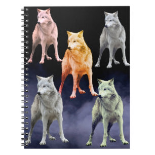 Cuaderno bloc de notas de lobo
