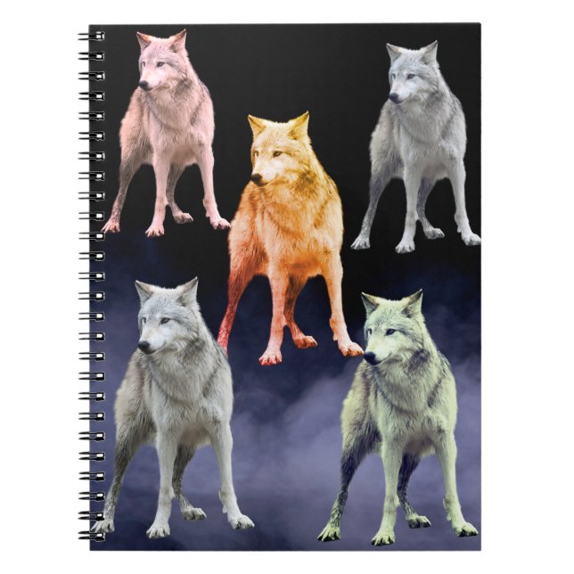 Cuaderno bloc de notas de lobo (Frente)
