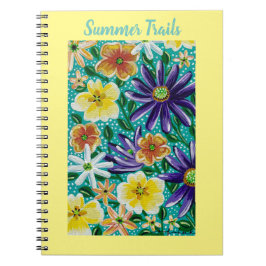Cuaderno Bloc de notas de los campos de montaña de verano