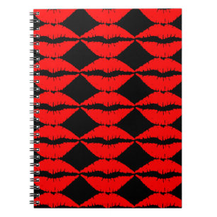 Cuaderno Bloc de notas de los labios rojos