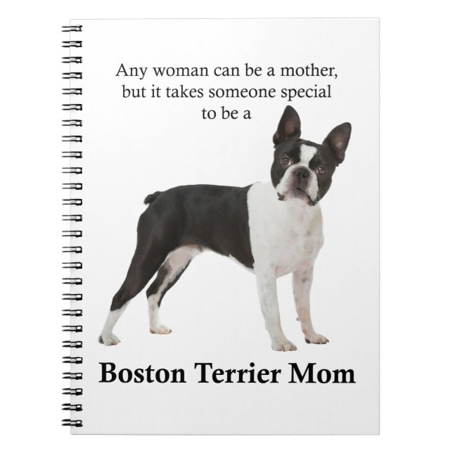 Cuaderno Bloc de notas de mamá de Boston Terrier (Frente)