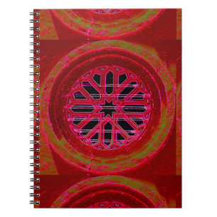 Cuaderno bloc de notas de mandala de ventana