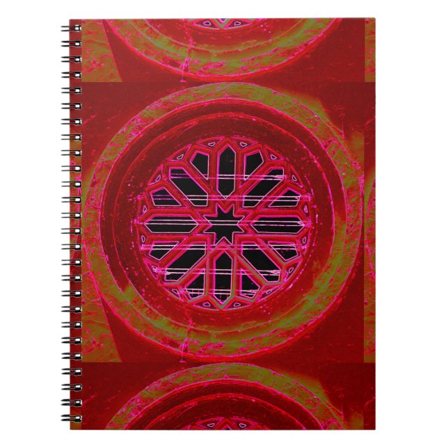 Cuaderno bloc de notas de mandala de ventana (Frente)