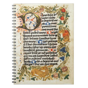 Cuaderno Bloc de notas de manuscrito iluminado