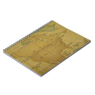 Cuaderno Bloc de notas de mapas de época