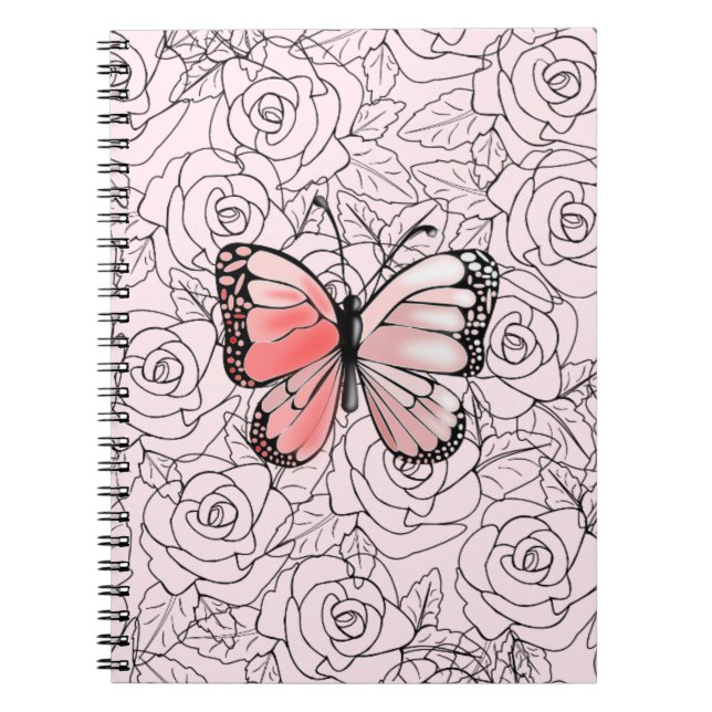 Cuaderno Bloc de notas de mariposa (Frente)
