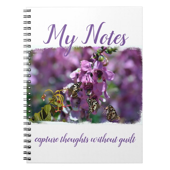Cuaderno Bloc de notas de mariposa (Frente)