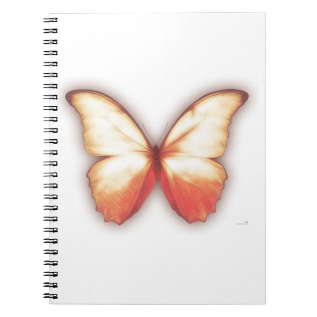 Cuaderno Bloc de notas de mariposa roja (Frente)