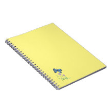 Bloc de notas de mariposa y flor silvestre
