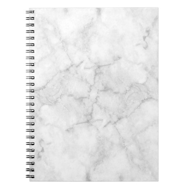 Cuaderno Bloc de notas de mármol blanco (Frente)