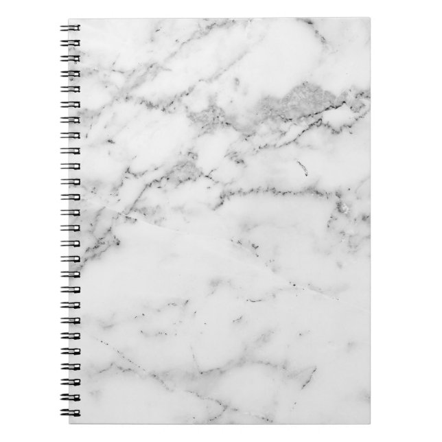 Cuaderno Bloc de notas de mármol blanco (Frente)